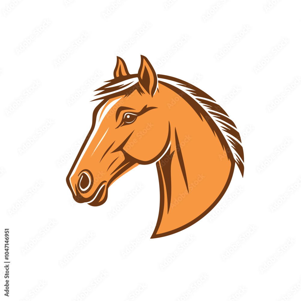 Fototapeta premium Elegant Horse Head Vector Logo Design Template for Brands and Businesses