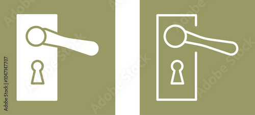 Door Handle Vector Icon