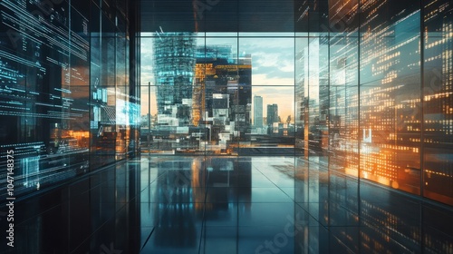 Wallpaper Mural 3D illustration of use of AI in companies Torontodigital.ca