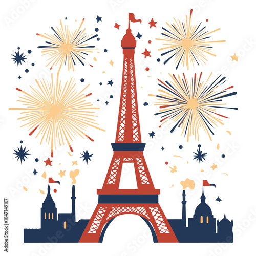 French Language Learning Illustration Card Banner or Poster Design