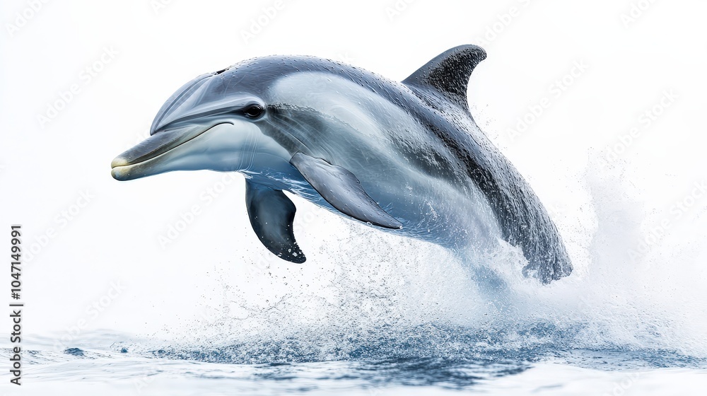 Playful Dolphins Swimming in the Clear Water Playful Dolphins Swimming in the Clear Water