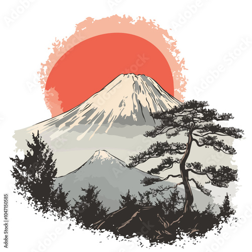Majestic Mt. Fuji Japanese Mountain Background Image