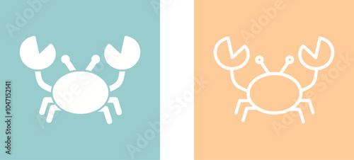 Bilde på lerret Crab Vector Icon