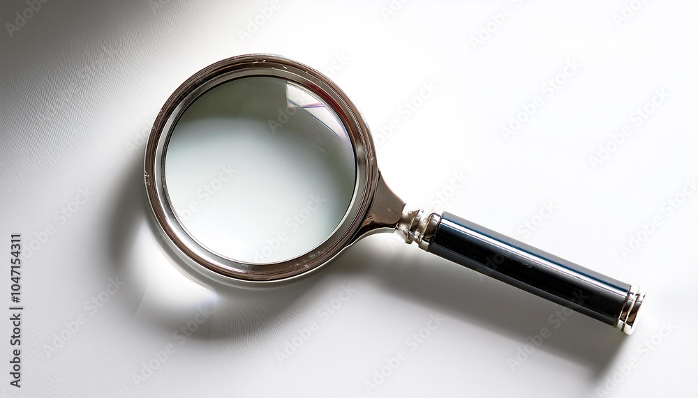 A magnifying glass isolated on a white background A magnifying glass isolated on a white background