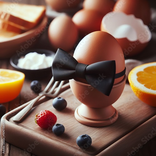 Egg with Bow Tie Egg wearing a dapper bow tie photo