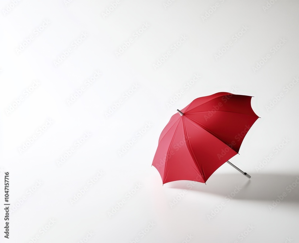 red umbrella against a plain white background red umbrella against a plain white background