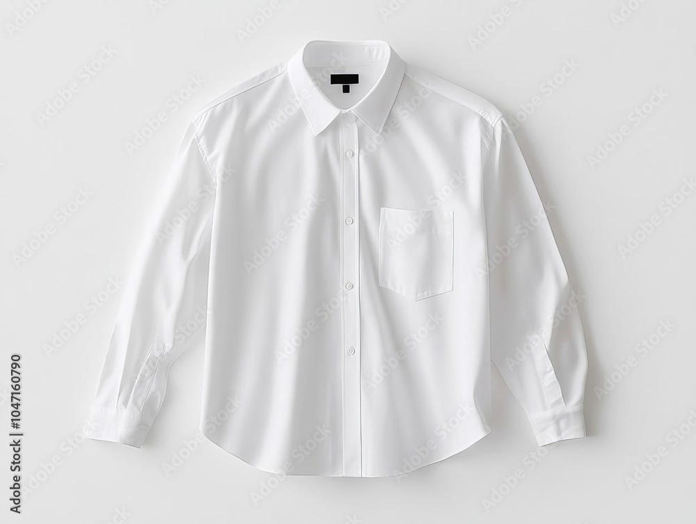 Blank oversized shirt on a white background, isolated with natural folds, Blank oversized shirt mockup, Minimalist fashion design Blank oversized shirt on a white background, isolated with natural folds, Blank oversized shirt mockup, Minimalist fashion design