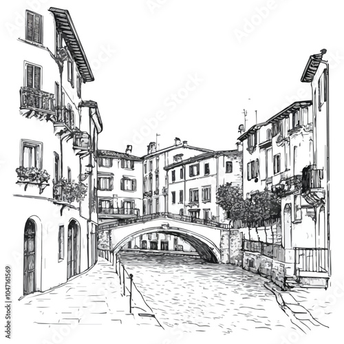 Historic Old Center in Bassano del Grappa Vicenza Province