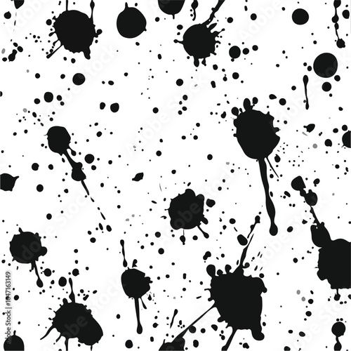 Vibrant Paint Splatter Sprinkle Seamless Pattern for Creative Projects