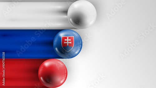 Photography Background flag of Slovakia graphic and label