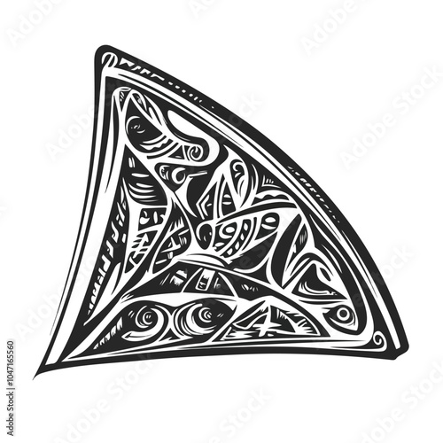 Polynesian Tattoo Design Samosa Vector Illustration