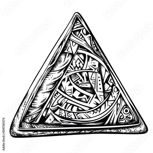 Polynesian Tattoo Design Samosa Vector Illustration