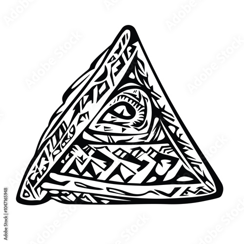Polynesian Tattoo Design Samosa Vector Illustration