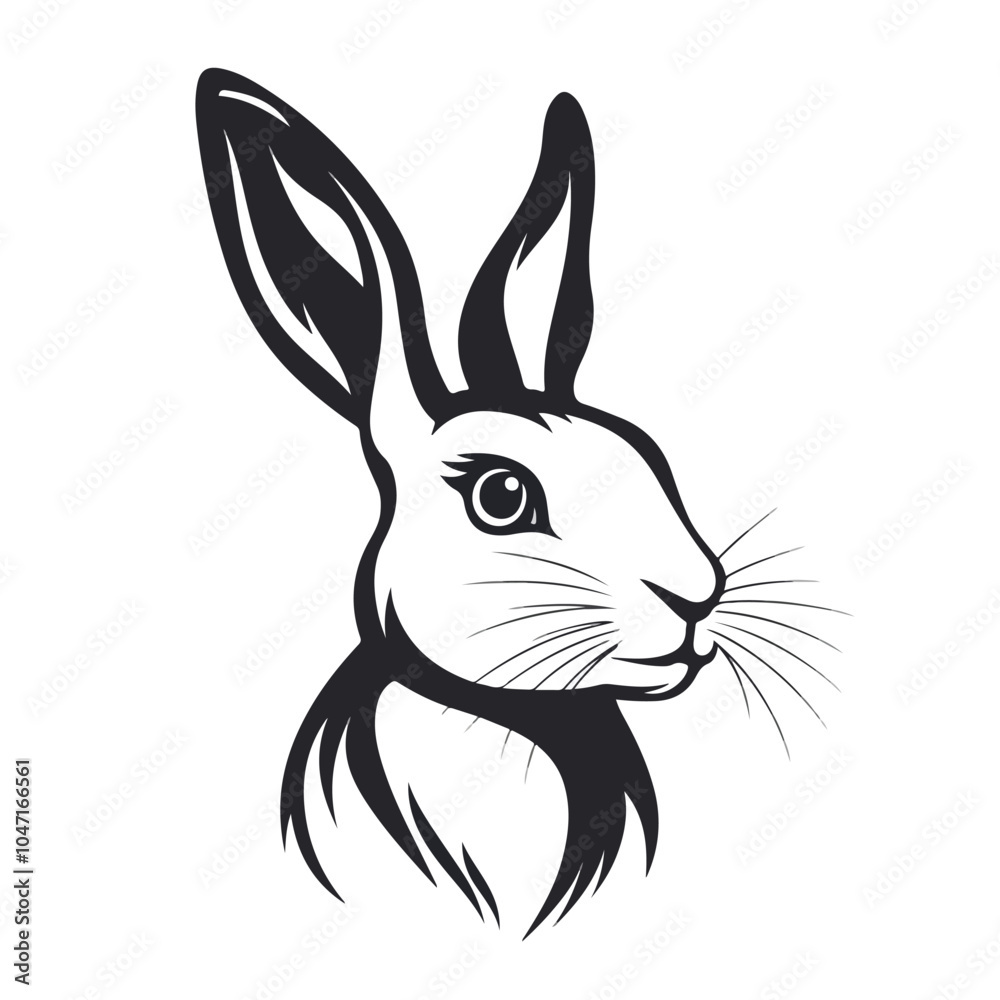 Fototapeta premium Creative Rabbit Head Vector Logo Design Template for Branding and Identity
