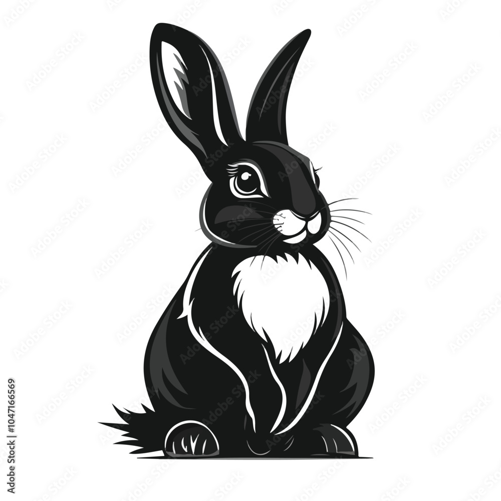 Fototapeta premium Modern Rabbit Vector Logo Design Template for Brand Identity