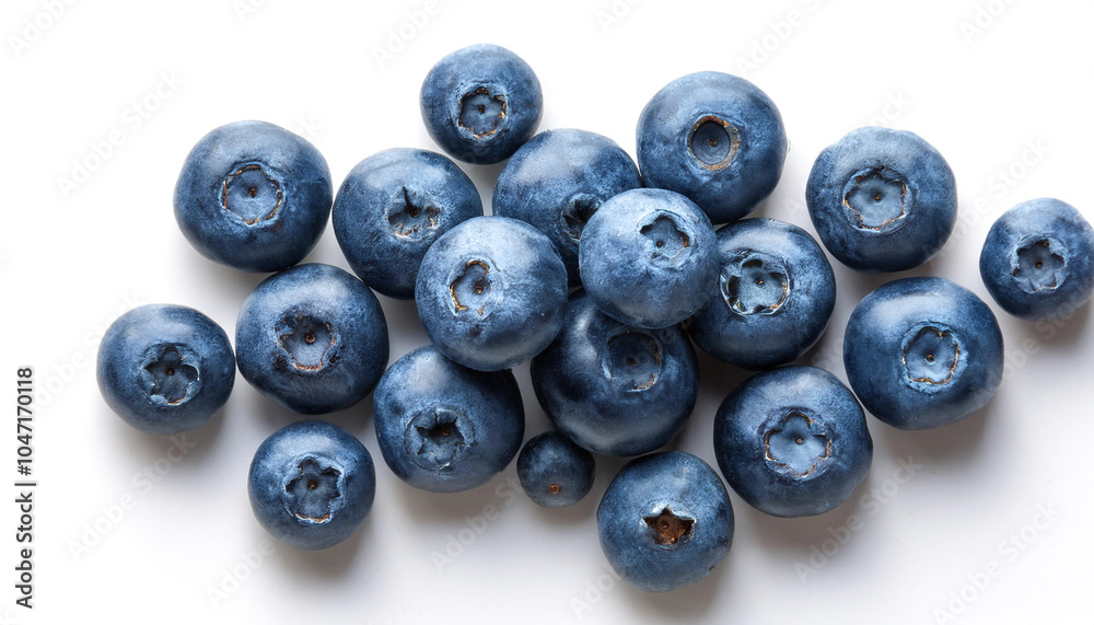 fresh blueberries, isolated on a white background fresh blueberries, isolated on a white background