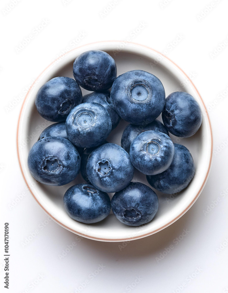 fresh blueberries, isolated on a white background fresh blueberries, isolated on a white background