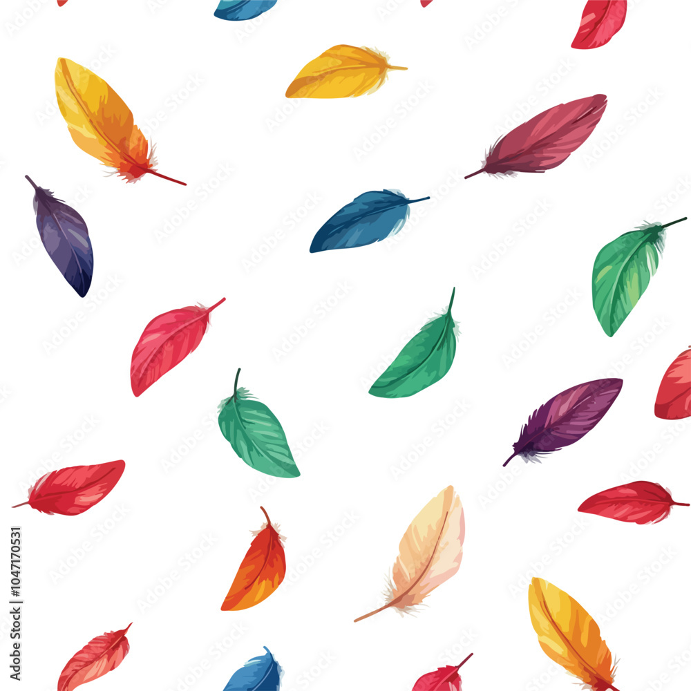 Obraz premium Scattered Multicolored Seamless Illustration Pattern for Creative Projects