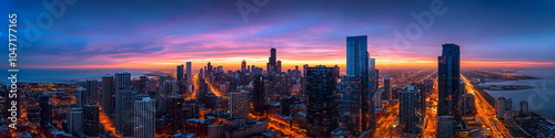 Wallpaper Mural Manhattan Skyline at Sunset: A breathtaking view of the iconic Manhattan skyline at sunset, showcasing the vibrant city lights and the majestic skyscrapers against a colorful sky. Torontodigital.ca