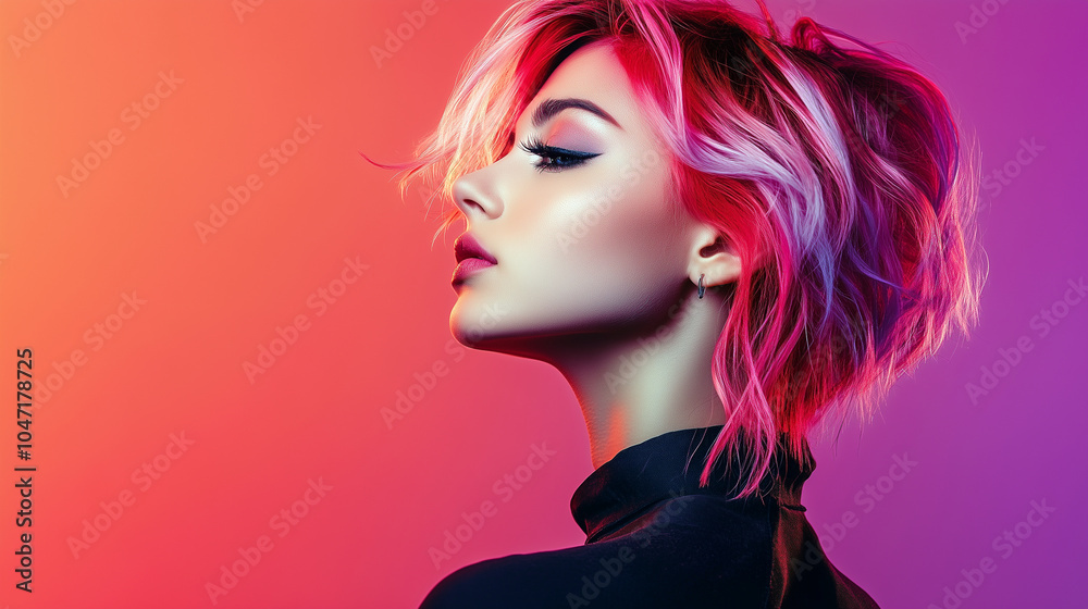 Hair Stylist Showcasing Modern Techniques in Bright Studio Hair Stylist Showcasing Modern Techniques in Bright Studio