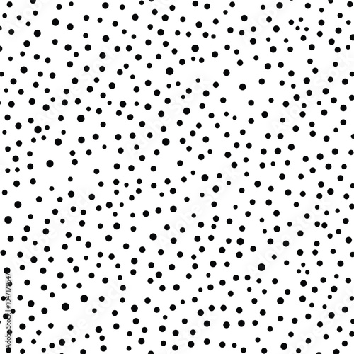 Seamless Hand Drawn Irregular Tiny Polka Dot Pattern