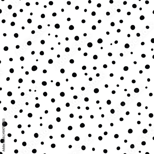 Seamless Hand Drawn Irregular Tiny Polka Dot Pattern