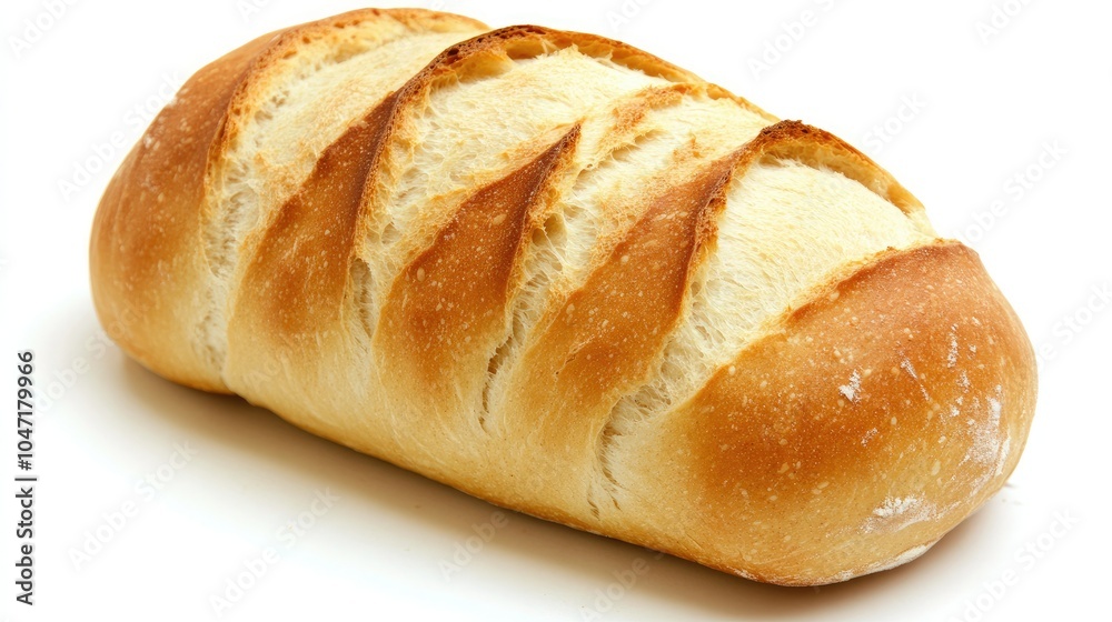 A freshly baked loaf of sourdough bread, isolated on a white background. A freshly baked loaf of sourdough bread, isolated on a white background.