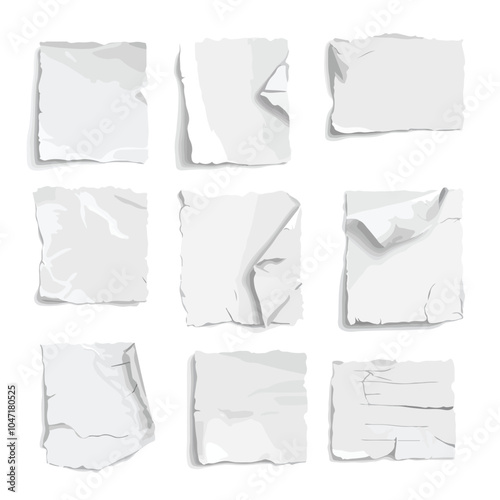 Wallpaper Mural Realistic Ripped White Paper Sheet Collection Torontodigital.ca