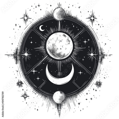 Esoteric Composition of Sun, Moon, and Stars in Space