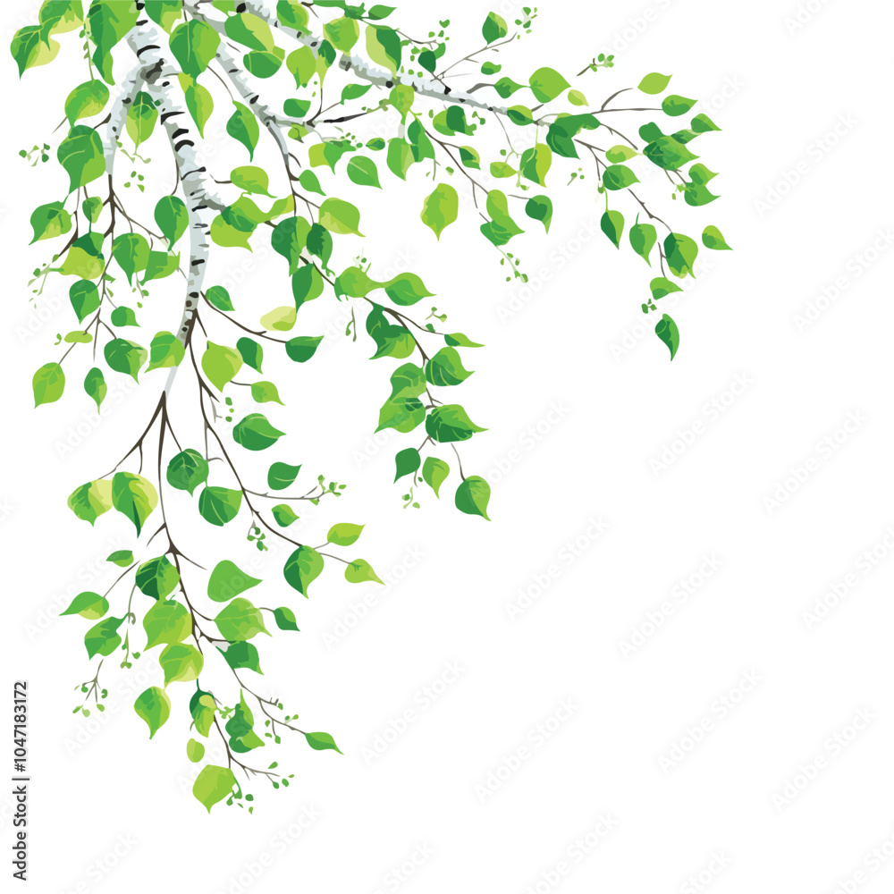 Vibrant Spring Background with Bright Green Leaves Vibrant Spring Background with Bright Green Leaves