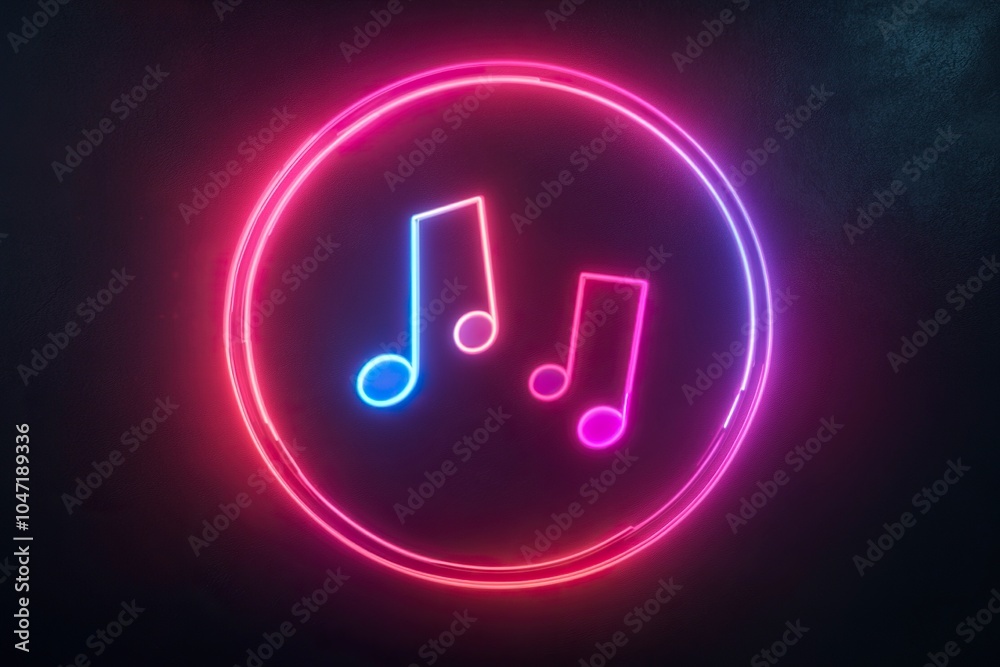 Music melody neon realistic vector desgin for musical apps and websites background,generative ai Music melody neon realistic vector desgin for musical apps and websites background,generative ai