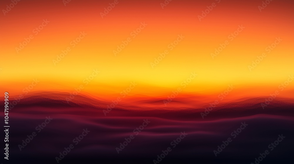 Fototapeta premium Capturing the Essence of a Tranquil Sunset Over Rolling Hills