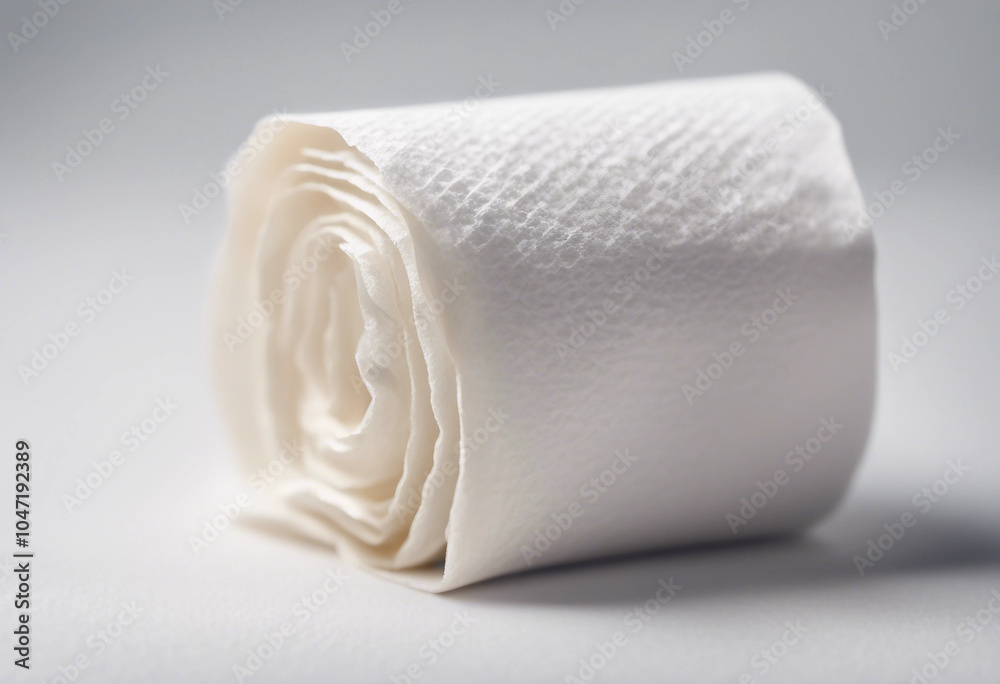 Fototapeta premium Paper napkin isolated on white background full depth of field