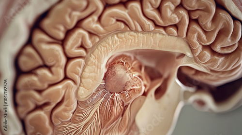 Medical images of the pineal gland in the human brain photo