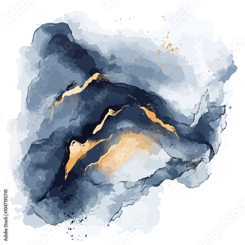 Vintage Vector Watercolor Art Background on Old Paper
