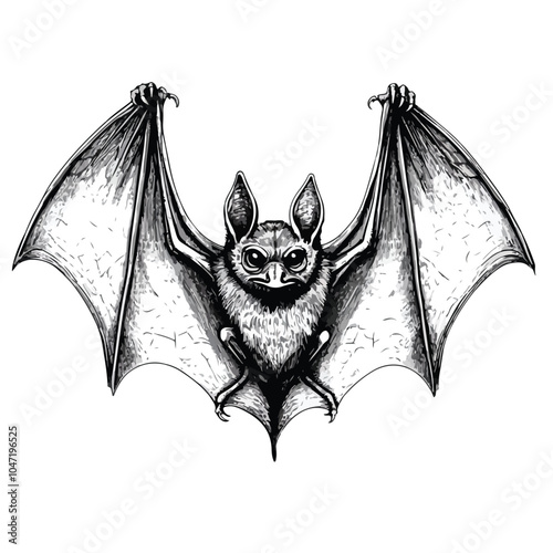 Victoria Bat Vector Illustration Isolated on White Background