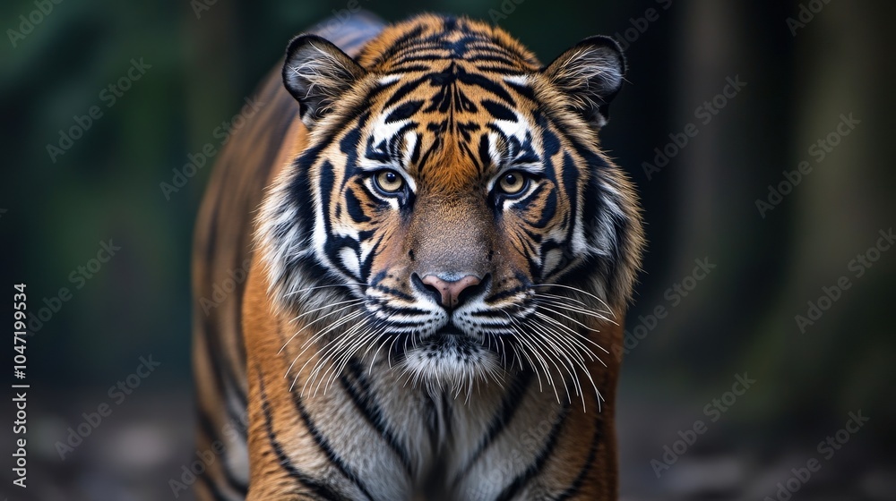 Majestic Tiger Prowling in Zoo Enclosure Majestic Tiger Prowling in Zoo Enclosure