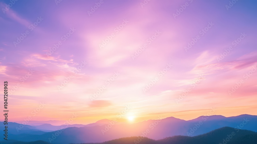 Breathtaking sunset over majestic mountain range Breathtaking sunset over majestic mountain range
