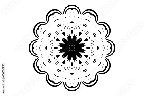 Spiritual mandala with central focus and radiating lines, perfect for meditation and decor
