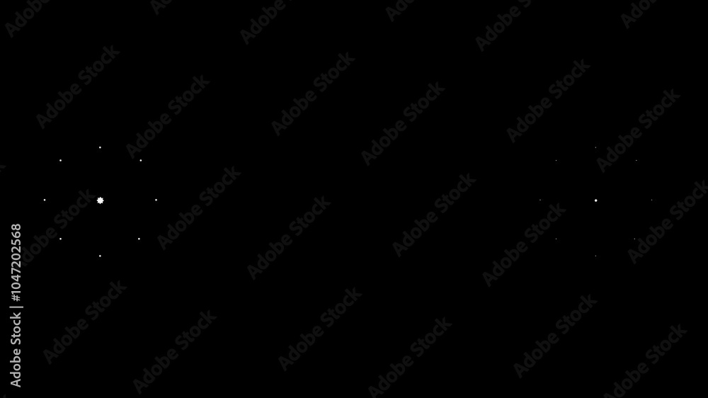 firework Highlight motion graphics on a black screen background. Pop-up circle animation element motion graphics. Video of bright colorful fireworks.