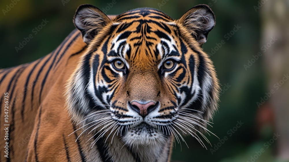 Obraz premium Majestic Tiger Prowling in Zoo Enclosure