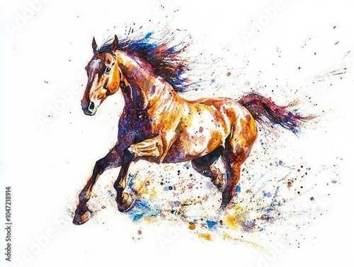 horse running photo