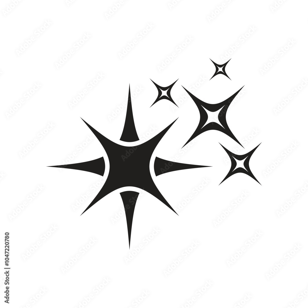 Obraz premium Sparkle stars vector icons