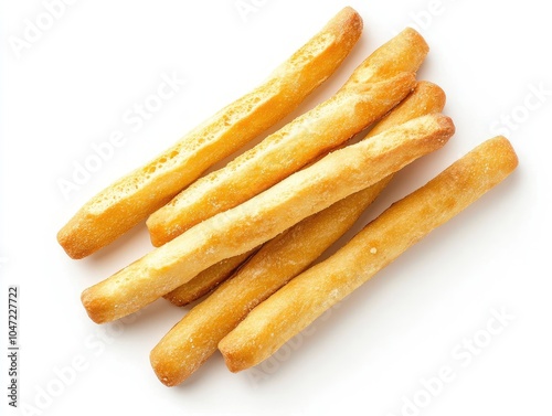 french fries on white background