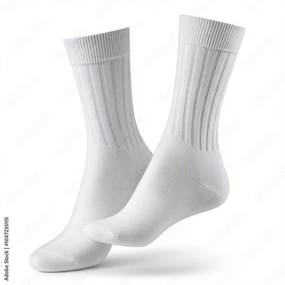 white cotton socks isolated on white background white cotton socks isolated on white background