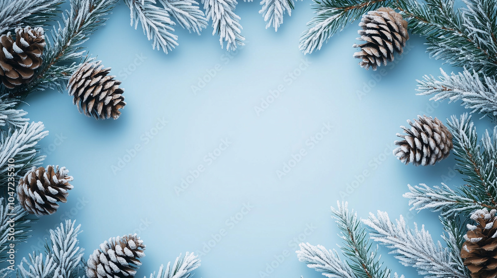マツボックリのクリスマス背景 マツボックリのクリスマス背景