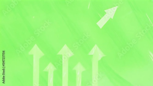 engaging animation features doodlestyle paperfold arrows drawn vibrant green background highlighting upward growth dynamic arrow movements seamless loop collection design diagram direct doodle photo