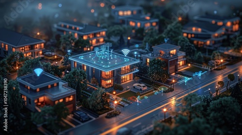 Smart City Concept with Connected Homes