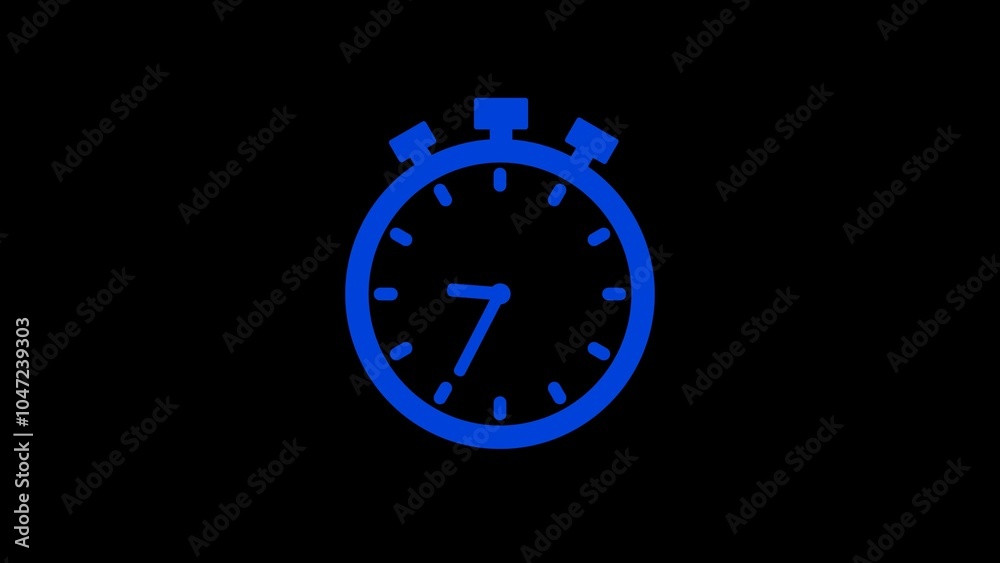 Stop watch clock blue black background 2 Stop watch clock blue black background 2