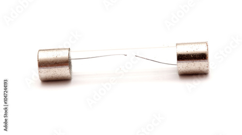 Blown fuse isolated on white background 
